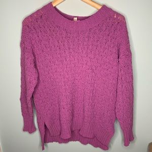Seven 7 Textured Chenille Sweater NWT Wild Orchid